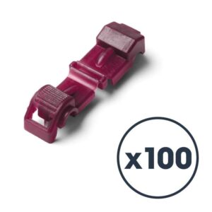100pc red end connectors
