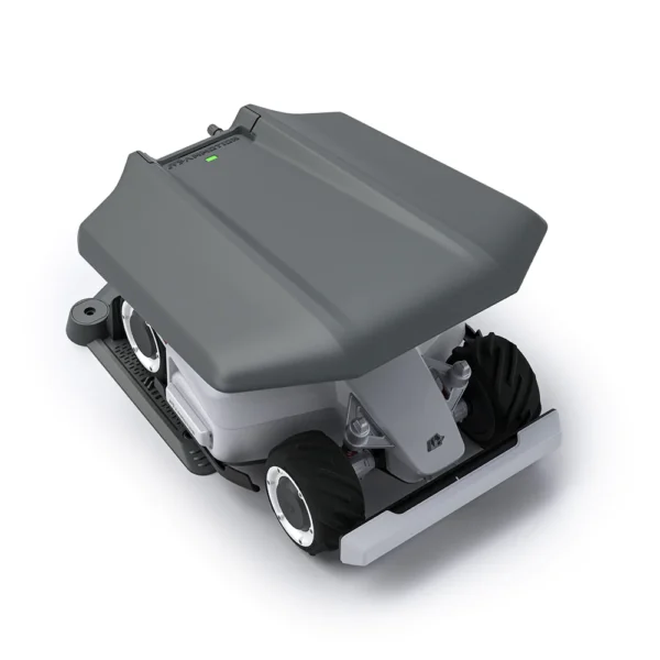 Luba wireless robotic mower garage