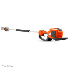 Husqvarna 530iP4 battery-powered pole saw extends reach for efficient pruning, available at Autmow.