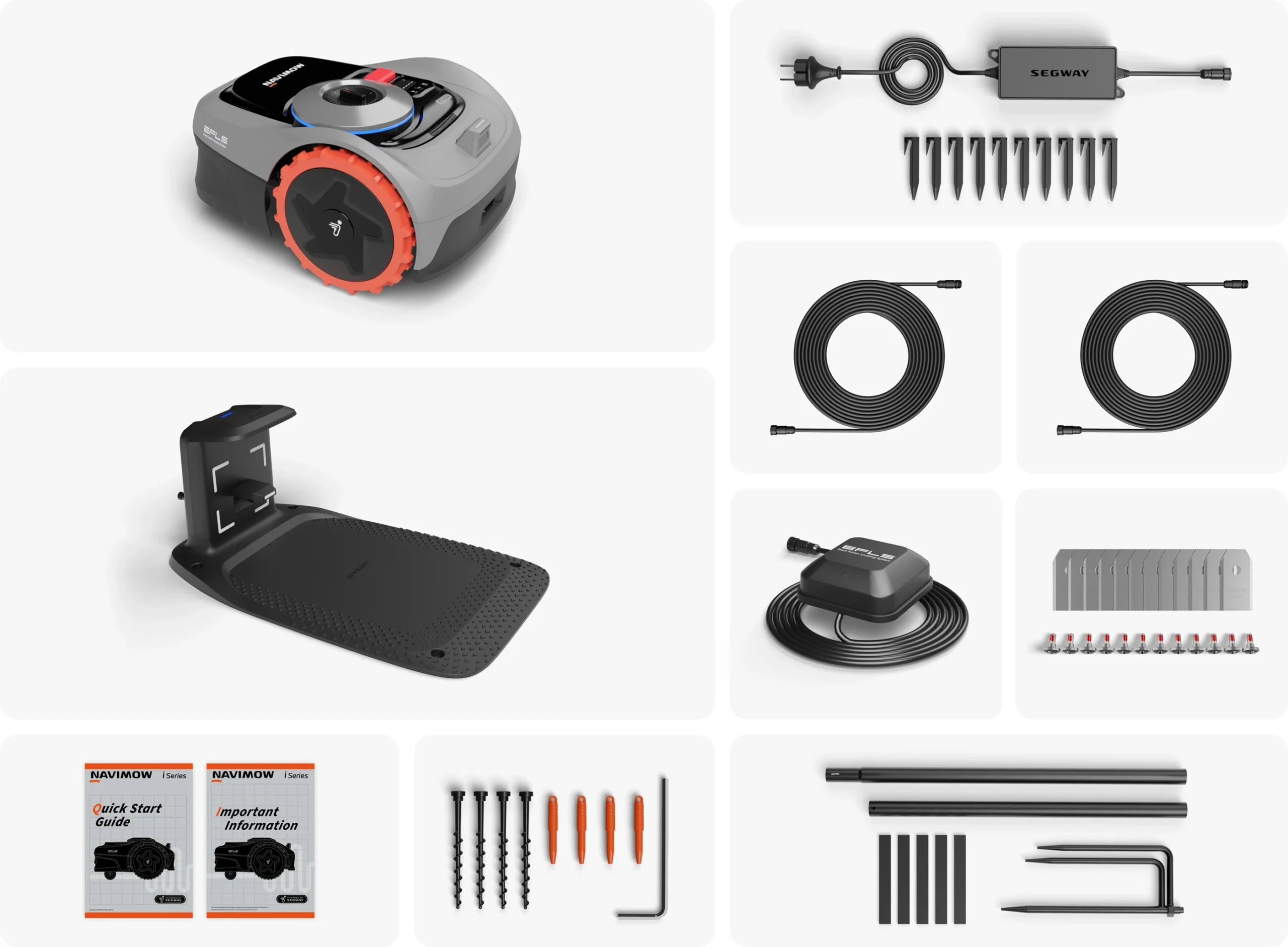 segway navimow wireless robotic mower what's in the box autmow