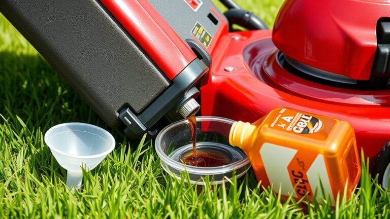 change mower oil easily