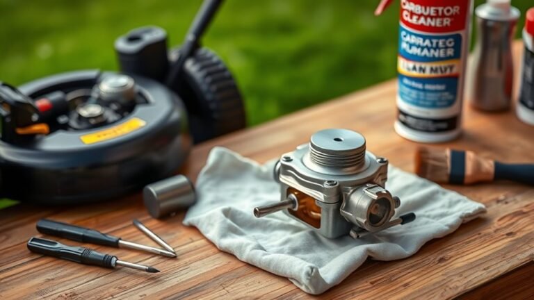 clean mower carburetor easily