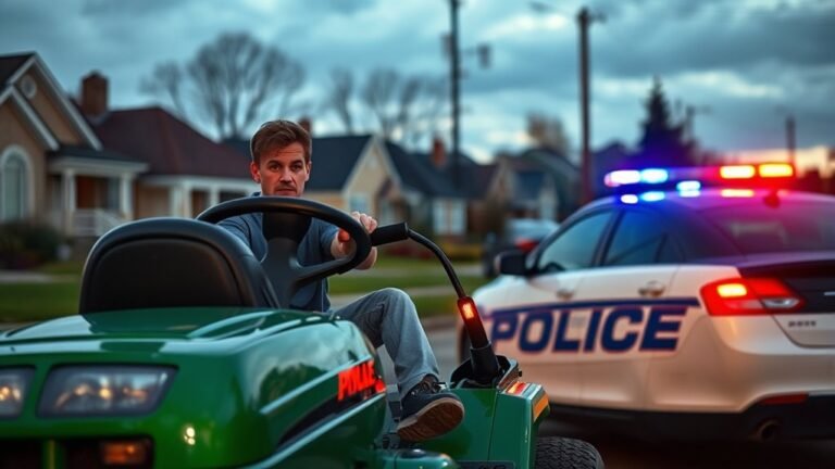 dui on riding mower