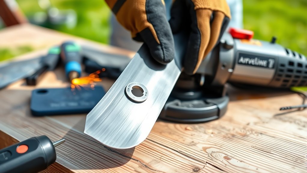 lawn mower blade sharpening