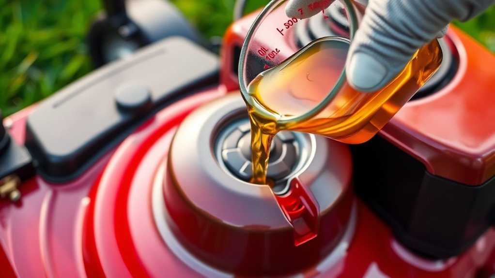 lawn mower oil capacity
