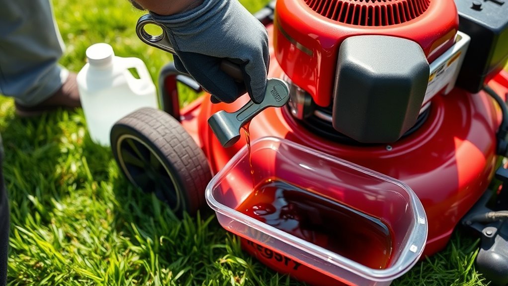 lawn mower oil change