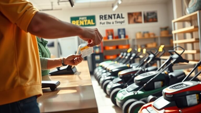 lawn mower rental process