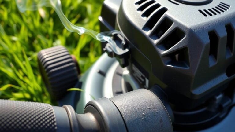 lawn mower smoking issue