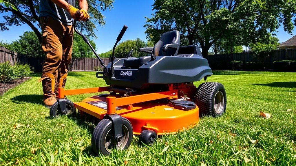 operating zero turn mower