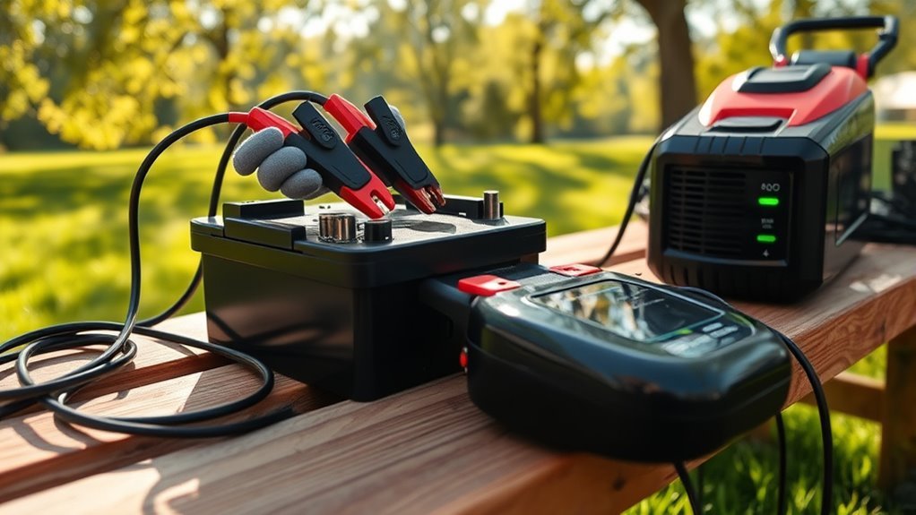 recharge your lawn mower battery