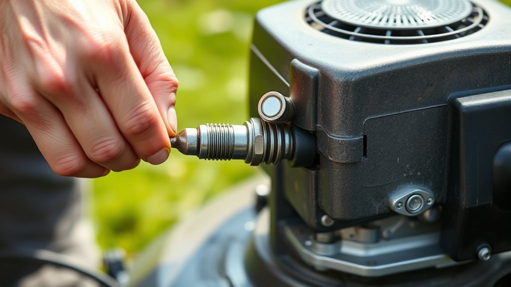 remove lawn mower spark plug