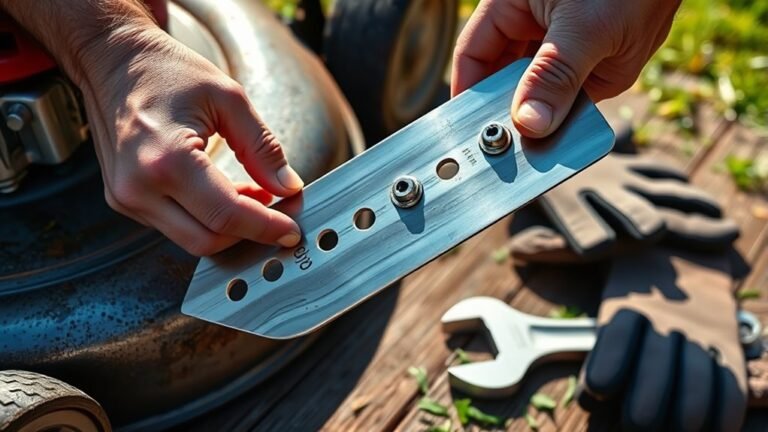 replace mower blade safely