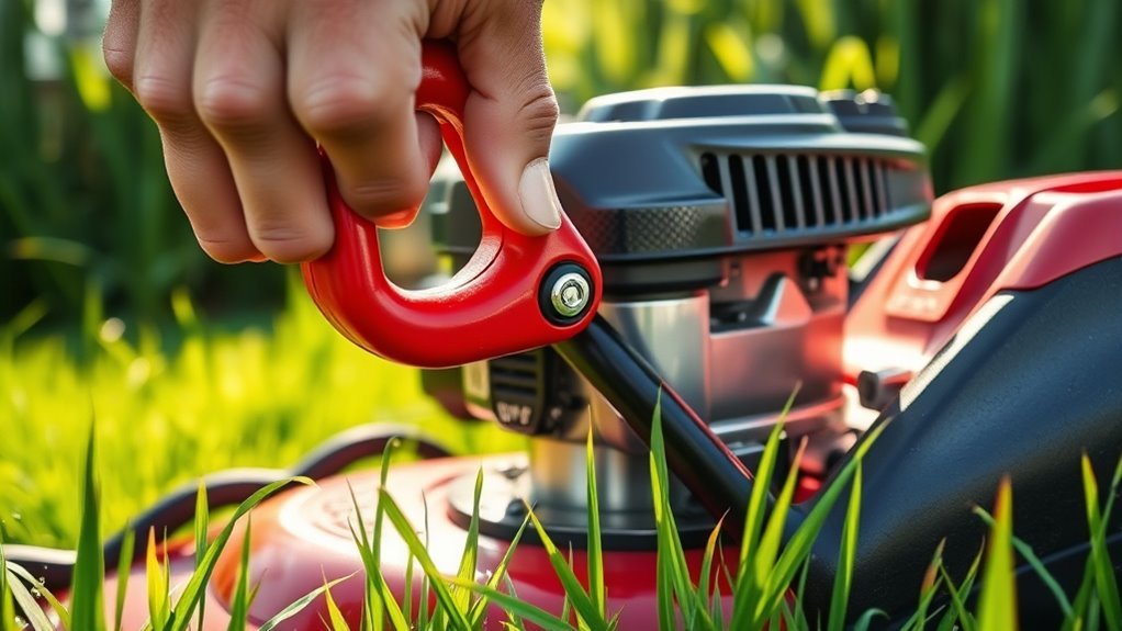 starting a lawn mower