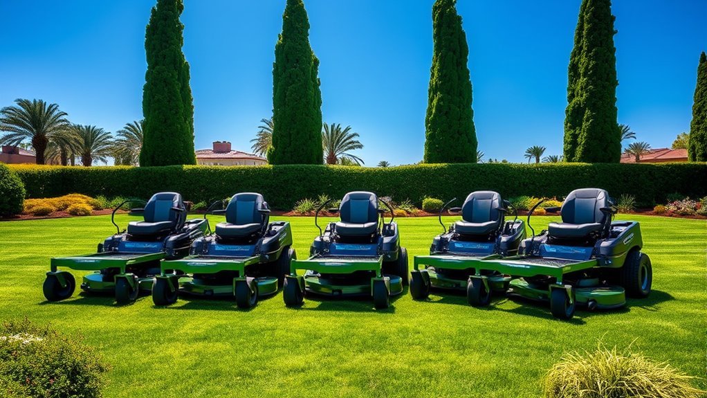 top electric zero turn mowers