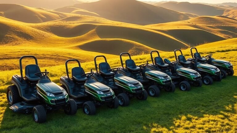 top hill riding lawn mowers