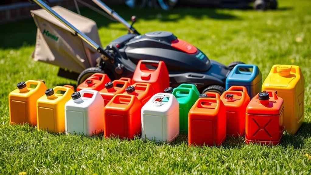 top lawn mower gas cans