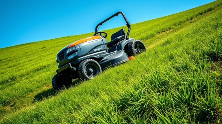 top sloped lawn mowers