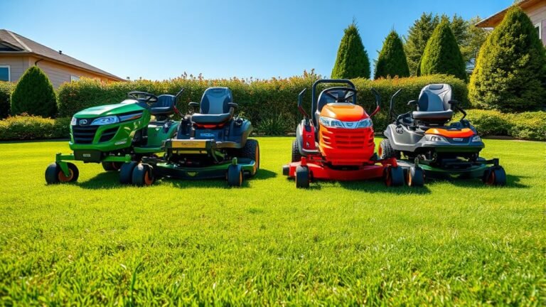 top stand on lawn mowers