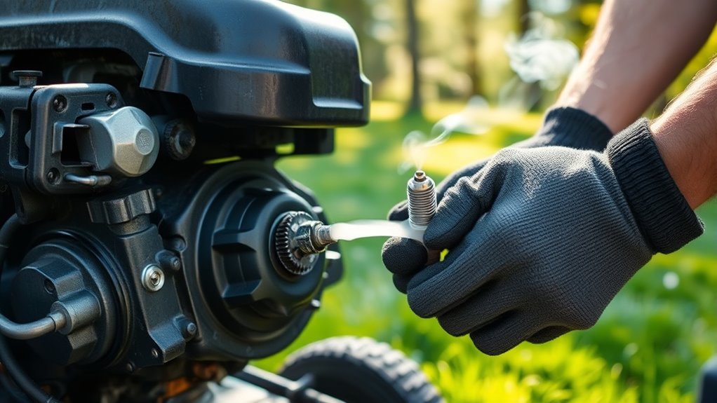 troubleshoot lawn mower smoke