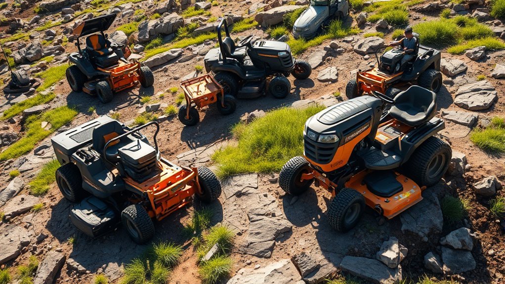 top lawn mowers for rough terrain